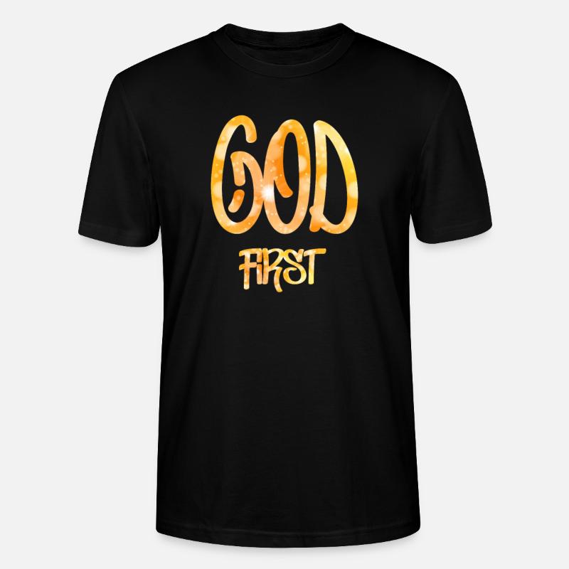 God First - Stanley/Stella Unisex Bio-T-Shirt CRAFTER - Schwarz