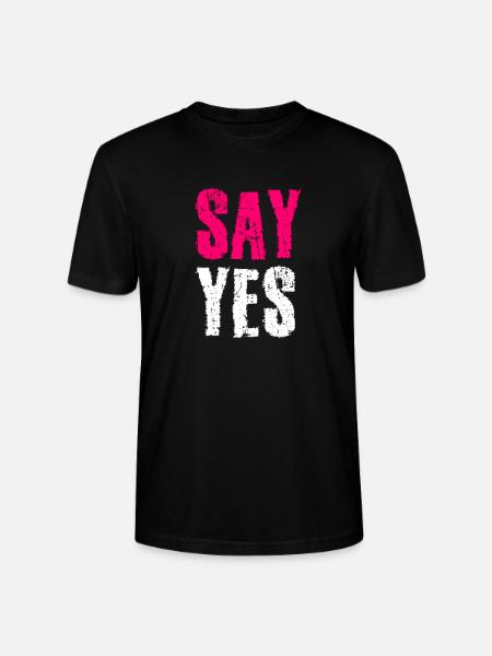Say Yes marriage proposal - Stanley/Stella CRAFTER Unisex Organic T-Shirt - black