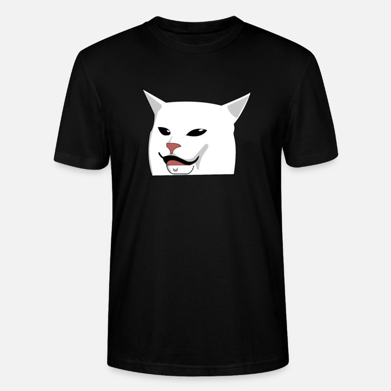 Chat memes à la table - T-shirt bio CRAFTER Stanley Stella Unisexe - noir