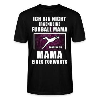 Die Fußball Mama Torhüter Geschenkidee Torwart - Stanley/Stella Unisex Bio-T-Shirt CRAFTER - Schwarz - Vorne - Alina (178cm) & Michal (187cm)