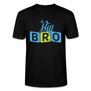 Big Bro - Stanley/Stella CRAFTER Unisex Organic T-Shirt - black - Front - Alina (178cm) & Michal (187cm)