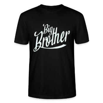 Big Brother - Stanley/Stella Unisex Bio-T-Shirt CRAFTER - Schwarz - Vorne - Alina (178cm) & Michal (187cm)