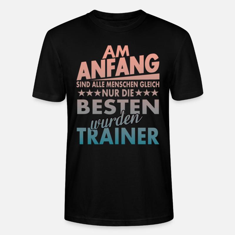 trainer - Stanley/Stella Unisex Bio-T-Shirt CRAFTER - Schwarz