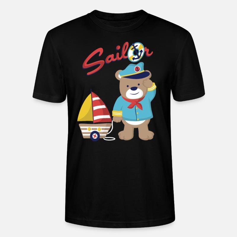 Sailor Teddy - Stanley/Stella Unisex Bio-T-Shirt CRAFTER - Schwarz