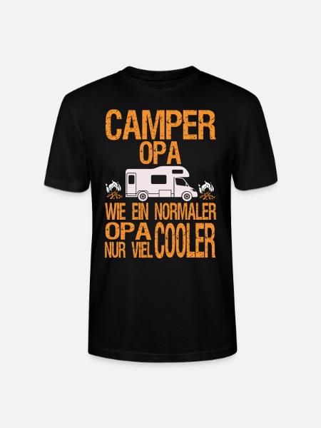 camper opa - Stanley/Stella Unisex Bio-T-Shirt CRAFTER - Schwarz