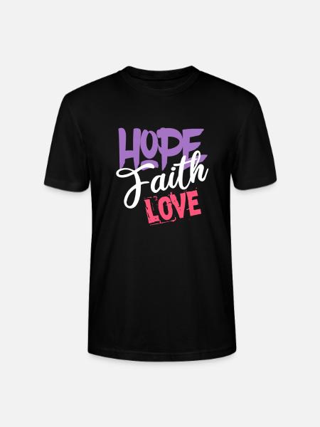 Hoffnung Glaube Liebe - Stanley/Stella Unisex Bio-T-Shirt CRAFTER - Schwarz