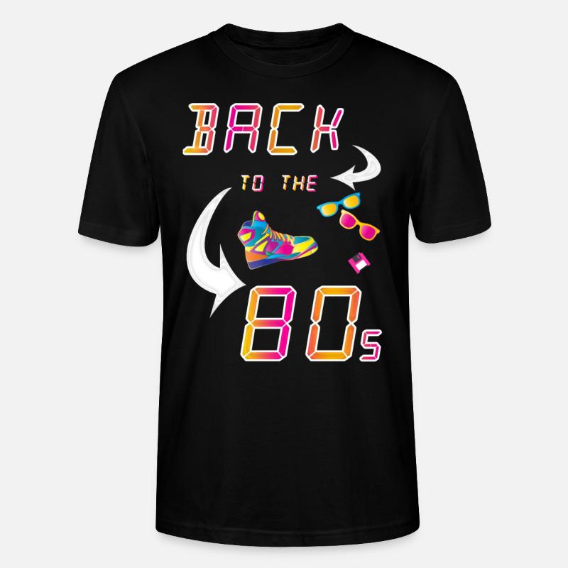 Back to the 80´s - Stanley/Stella Unisex Bio-T-Shirt CRAFTER - Schwarz