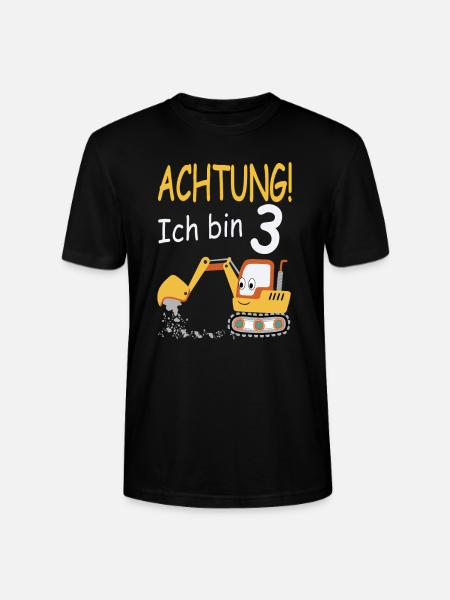 Achtung ich bin 3 - Stanley/Stella Unisex Bio-T-Shirt CRAFTER - Schwarz
