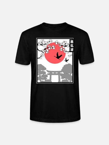 Japanese Japan Art Style Japanese sun art - Stanley/Stella CRAFTER Unisex Organic T-Shirt - black