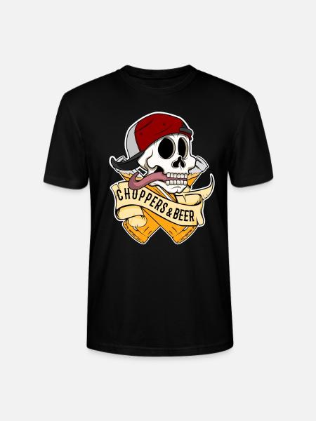 Choppers and Beer - Stanley/Stella CRAFTER Unisex Organic T-Shirt - black