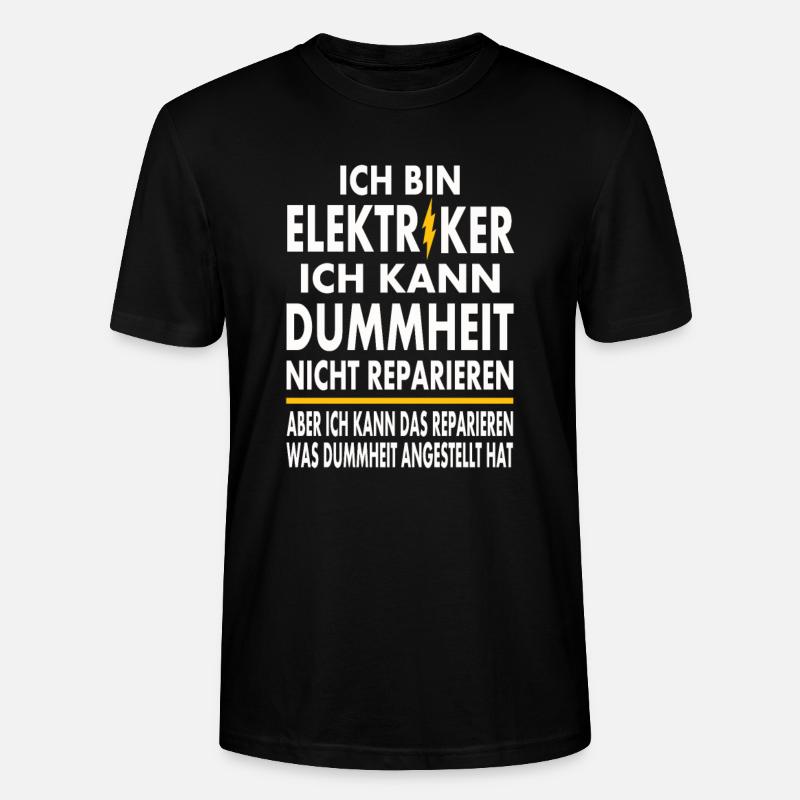 Ich bin Elektriker - Stanley/Stella Unisex Bio-T-Shirt CRAFTER - Schwarz