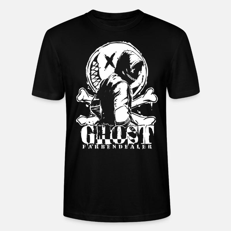 Ghostman white - Stanley/Stella Unisex Bio-T-Shirt CRAFTER - Schwarz