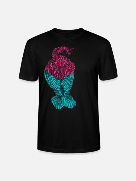 Bunter Vogel - Stanley/Stella Unisex Bio-T-Shirt CRAFTER - Schwarz