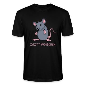Igitt menschen Ratte lustige maus - Stanley/Stella Unisex Bio-T-Shirt CRAFTER - Schwarz - Vorne - Alina (178cm) & Michal (187cm)
