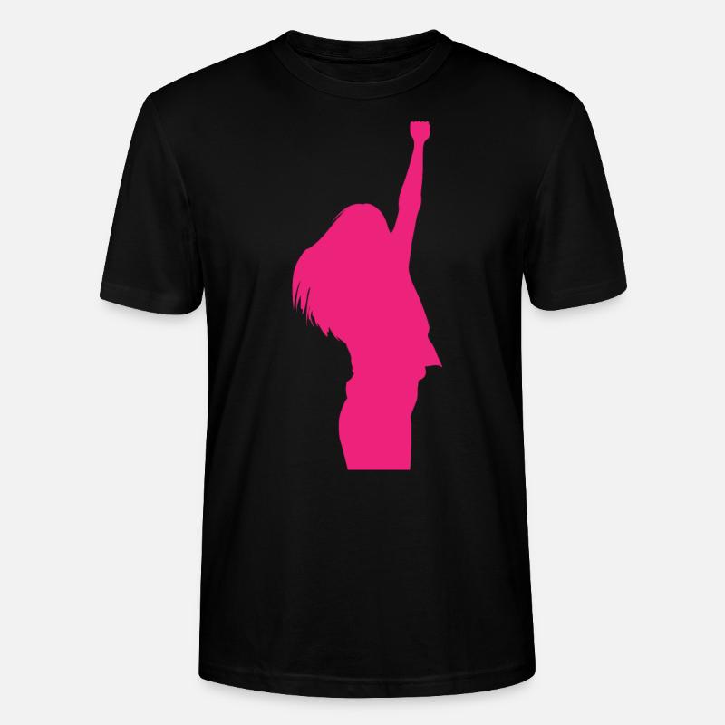 Frau Mädchen Siegerpose - Stanley/Stella Unisex Bio-T-Shirt CRAFTER - Schwarz