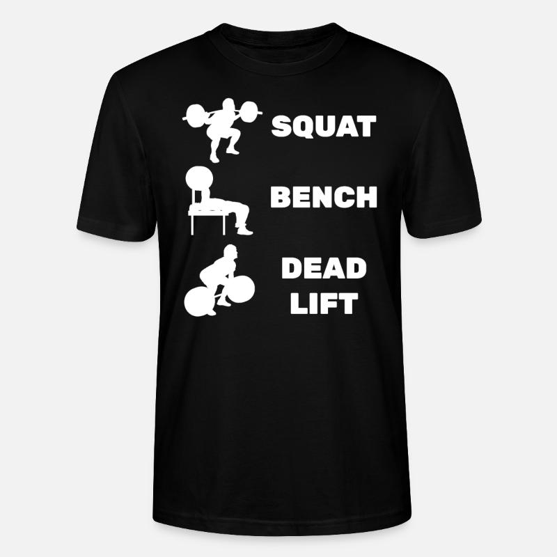 Squat Bench Deadlift - Stanley/Stella Unisex Bio-T-Shirt CRAFTER - Schwarz