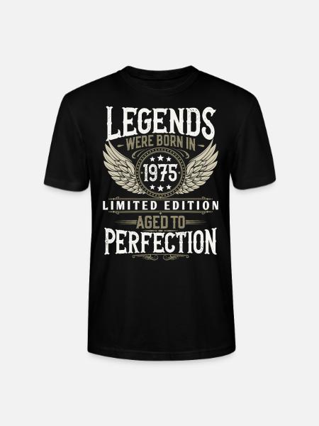 Født i 1975 Legends Fødselsdag Gave - Stanley Stella CRAFTER unisex økologisk-T-shirt - sort