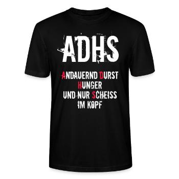 ADHS - Stanley/Stella Unisex Bio-T-Shirt CRAFTER - Schwarz - Vorne - Alina (178cm) & Michal (187cm)