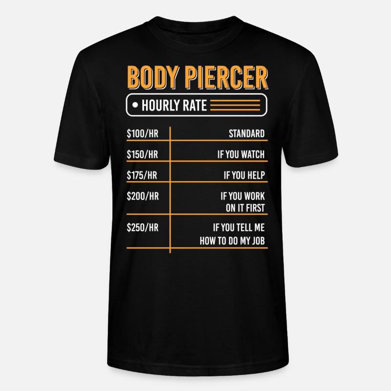 Profession Piercing Piercing Studio - T-shirt bio CRAFTER Stanley Stella Unisexe - noir