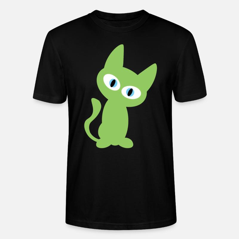 Conception de chat vert - T-shirt bio CRAFTER Stanley Stella Unisexe - noir