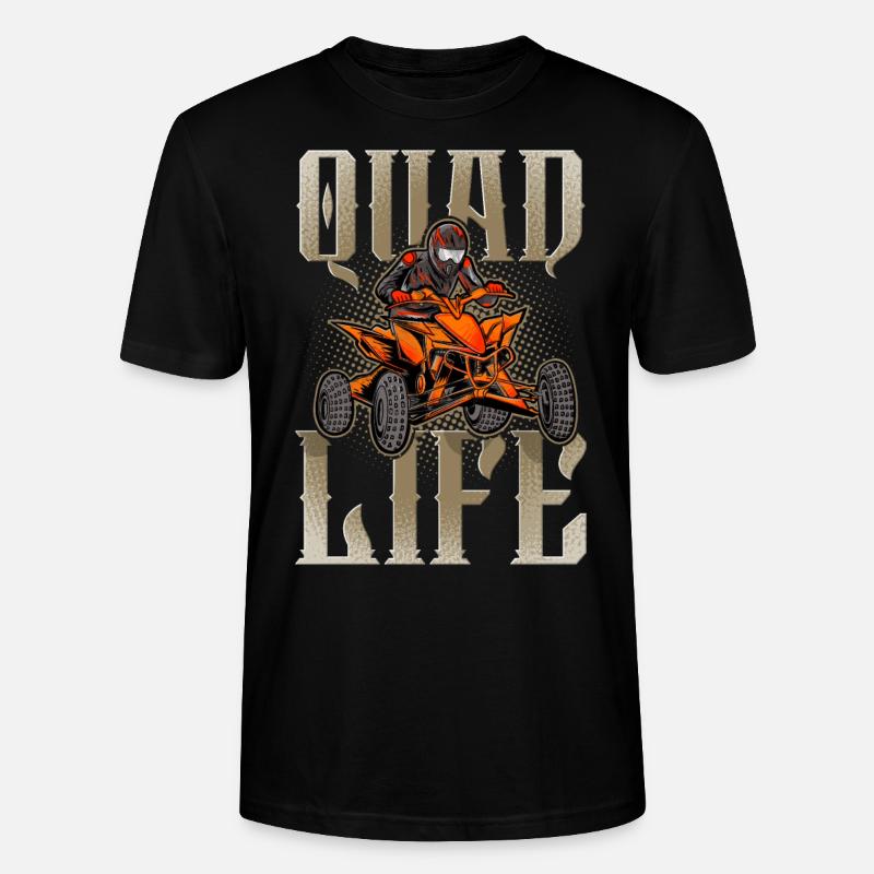 Quad ATV Offroad Quad Riders - T-shirt bio CRAFTER Stanley Stella Unisexe - noir