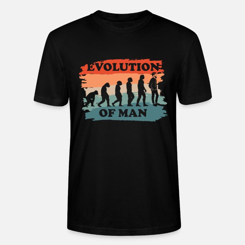 Évolution de l’homme - T-shirt bio CRAFTER Stanley Stella Unisexe - noir