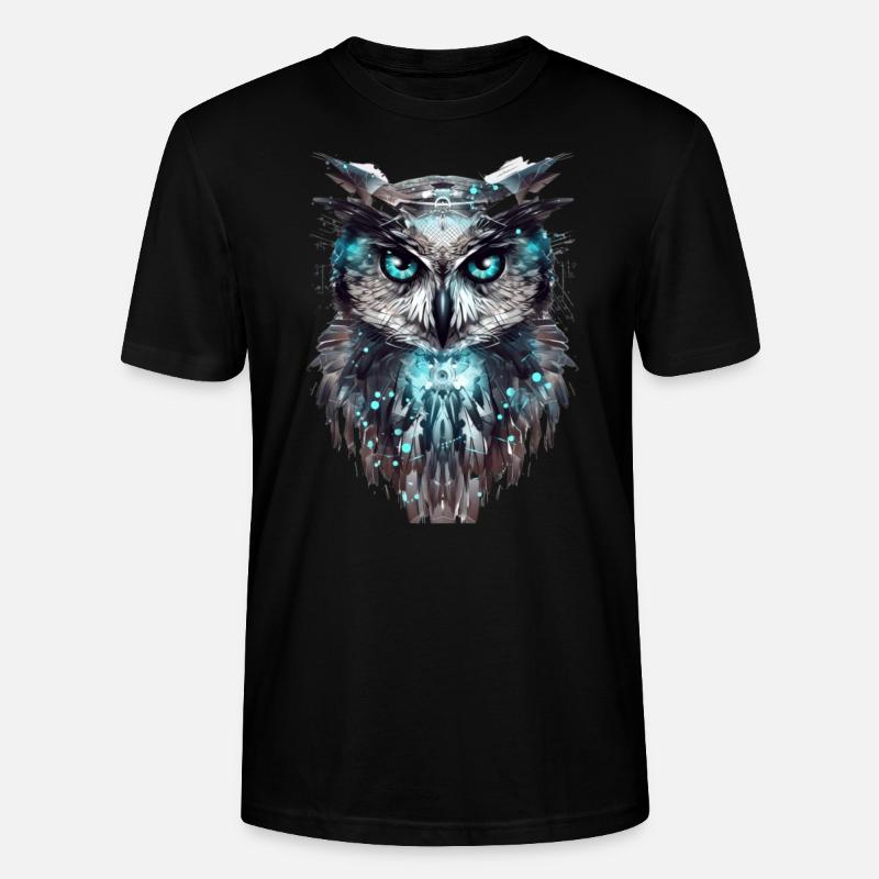 Cyber-Eule - Stanley/Stella Unisex Bio-T-Shirt CRAFTER - Schwarz