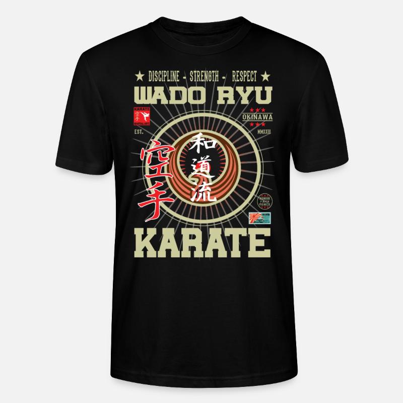 Wado-Ryu Karate Okinawa Design - Stanley/Stella Unisex Bio-T-Shirt CRAFTER - Schwarz