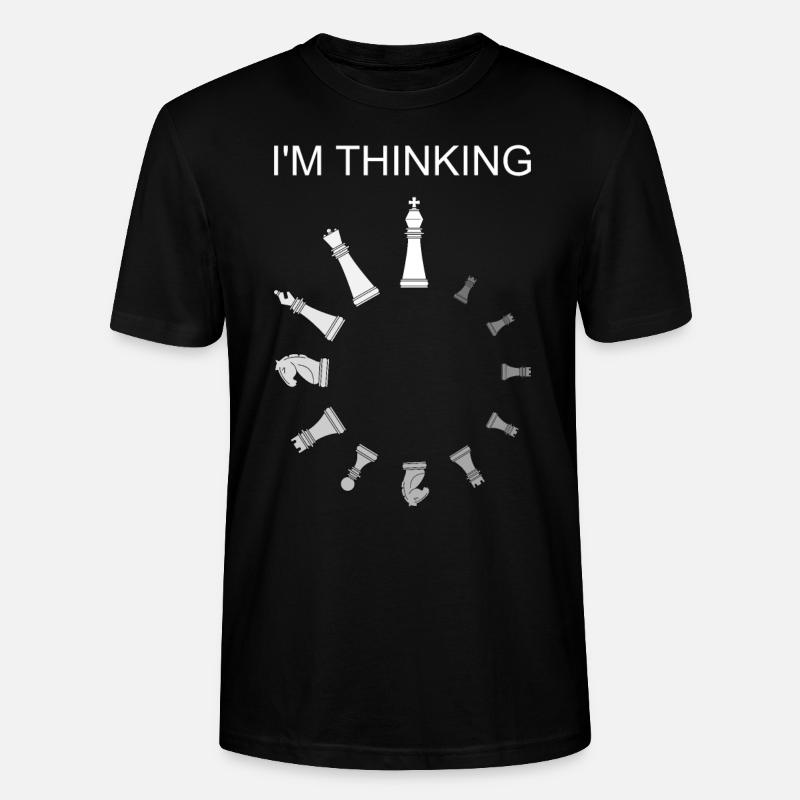 Je pense, pièces d’échecs - T-shirt bio CRAFTER Stanley Stella Unisexe - noir