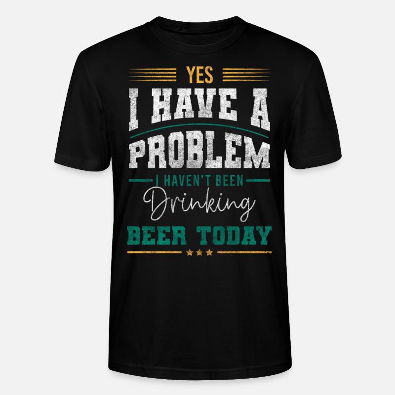 Problems Fun Saying Cool - Stanley/Stella CRAFTER Unisex Organic T-Shirt - black