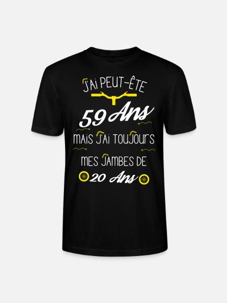 Idée cadeau d'anniversaire 59 Ans - T-shirt bio CRAFTER Stanley Stella Unisexe - noir