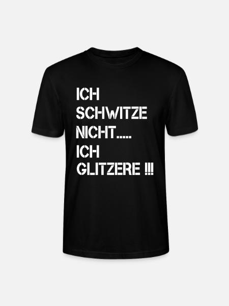 Ich schwitze nicht ich glitzere - Stanley/Stella Unisex Bio-T-Shirt CRAFTER - Schwarz