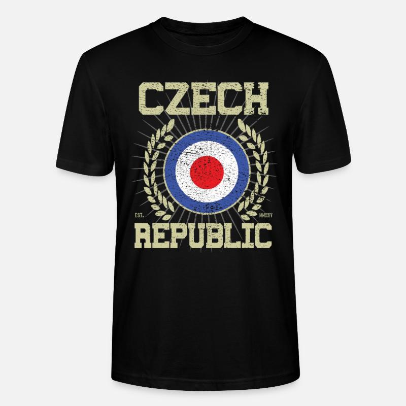 République tchèque, design tchèque cool - T-shirt bio CRAFTER Stanley Stella Unisexe - noir