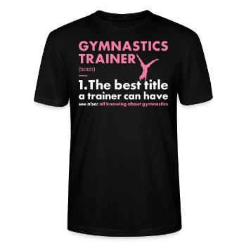 Sports Coach Gymnastics - Stanley/Stella CRAFTER Unisex Organic T-Shirt - black - Front - Alina (178cm) & Michal (187cm)