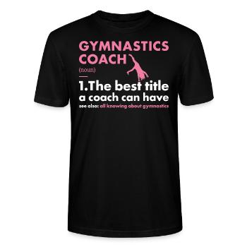 Sport Coach Gymnastics - Stanley/Stella CRAFTER Unisex Organic T-Shirt - black - Front - Alina (178cm) & Michal (187cm)