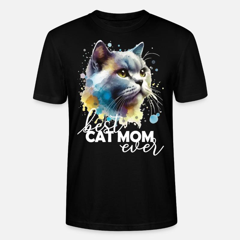 Best Cat Mom Beste Katzenmama - Stanley/Stella Unisex Bio-T-Shirt CRAFTER - Schwarz