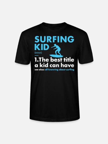 Sport Kid Surfing - Stanley/Stella CRAFTER Unisex Organic T-Shirt - black