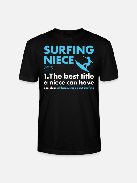 Sport Niece Surfing - Stanley/Stella CRAFTER Unisex Organic T-Shirt - black