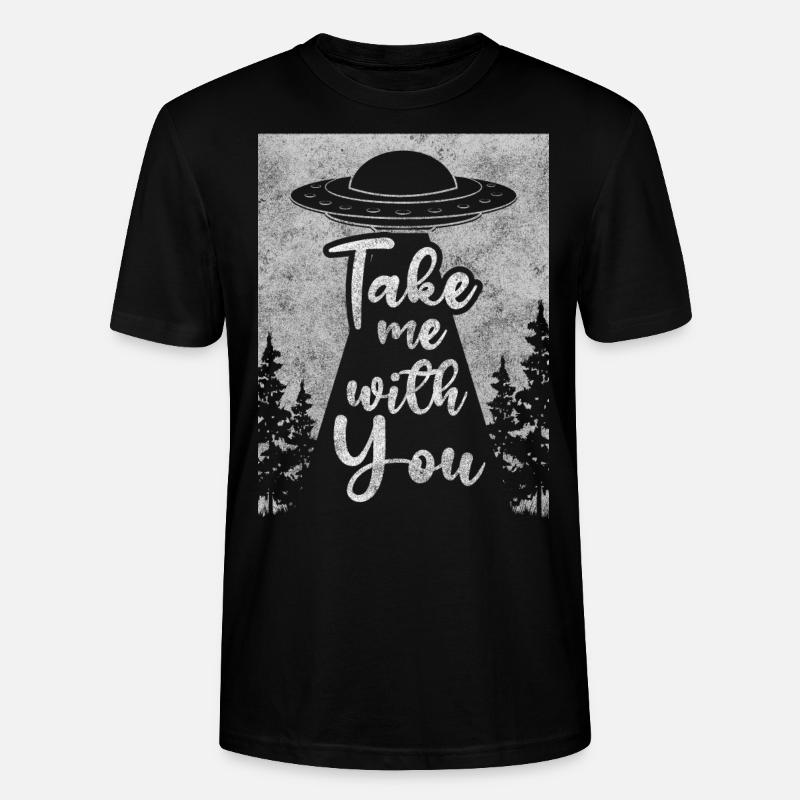 Alien Spaceship Soucoupe Planète - T-shirt bio CRAFTER Stanley Stella Unisexe - noir