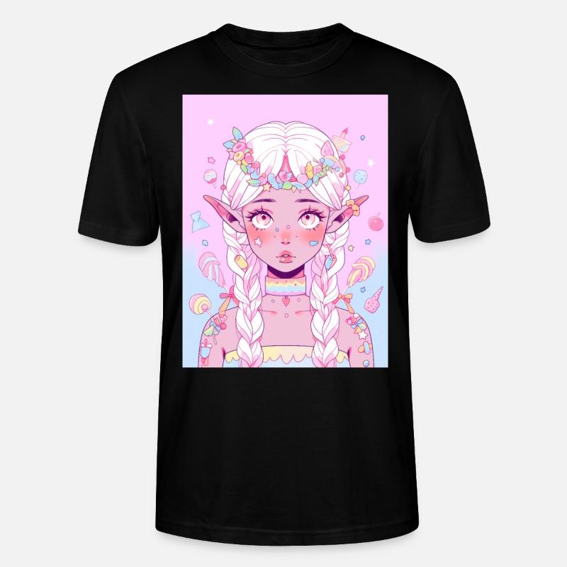 Anime Mädchen Geschenk - Stanley/Stella Unisex Bio-T-Shirt CRAFTER - Schwarz