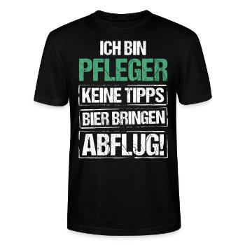 Je suis infirmière - apporte de la bière et pars - T-shirt bio CRAFTER Stanley Stella Unisexe - noir - Devant - Alina (178cm) & Michal (187cm)
