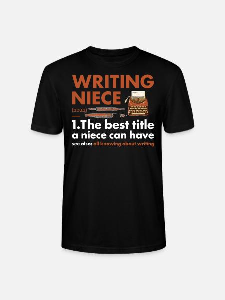 Writer Niece Definition Writing - Stanley/Stella CRAFTER Unisex Organic T-Shirt - black