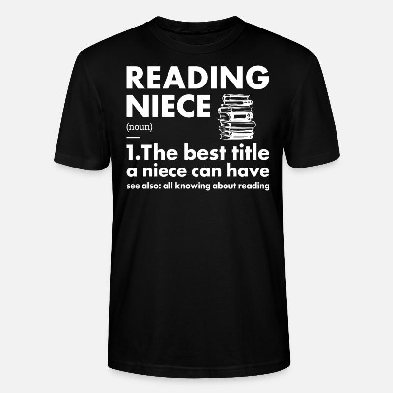 Reader Niece Definition Reading - Stanley/Stella CRAFTER Unisex Organic T-Shirt - black