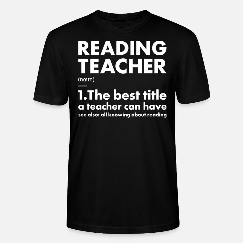 Reader Teacher Definition Reading - Stanley/Stella Unisex Bio-T-Shirt CRAFTER - Schwarz