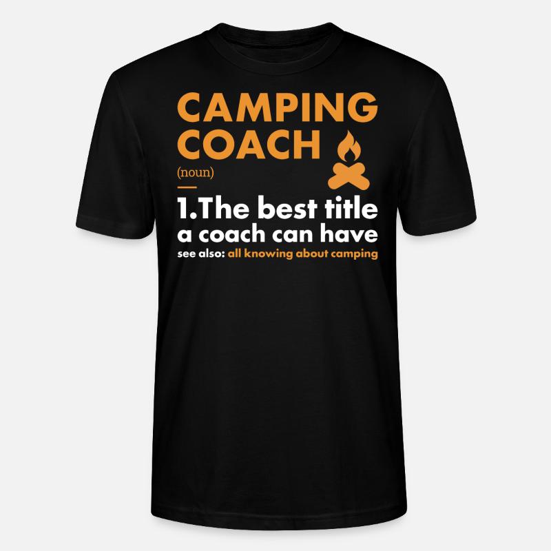 Camper Coach Définition Camping - T-shirt bio CRAFTER Stanley Stella Unisexe - noir