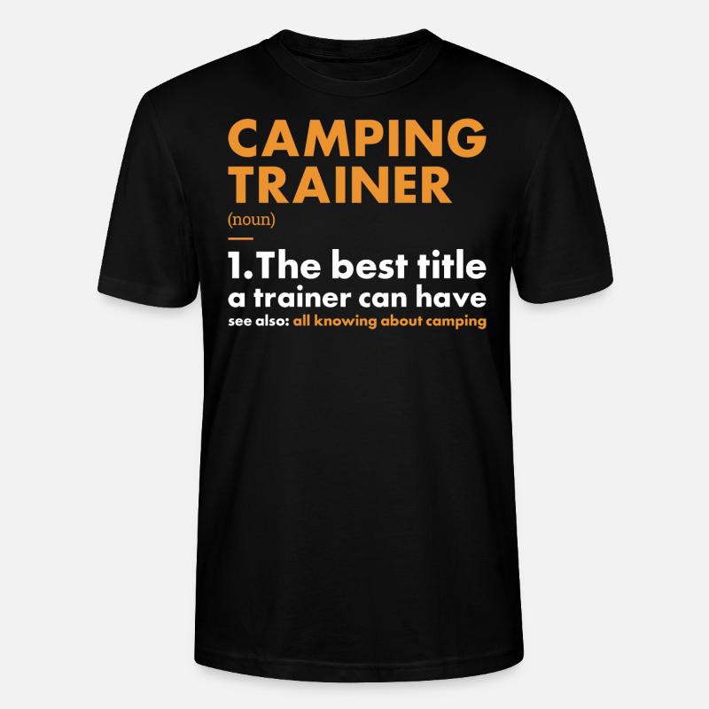Camper Trainer Definition Camping - Stanley/Stella CRAFTER Unisex Organic T-Shirt - black