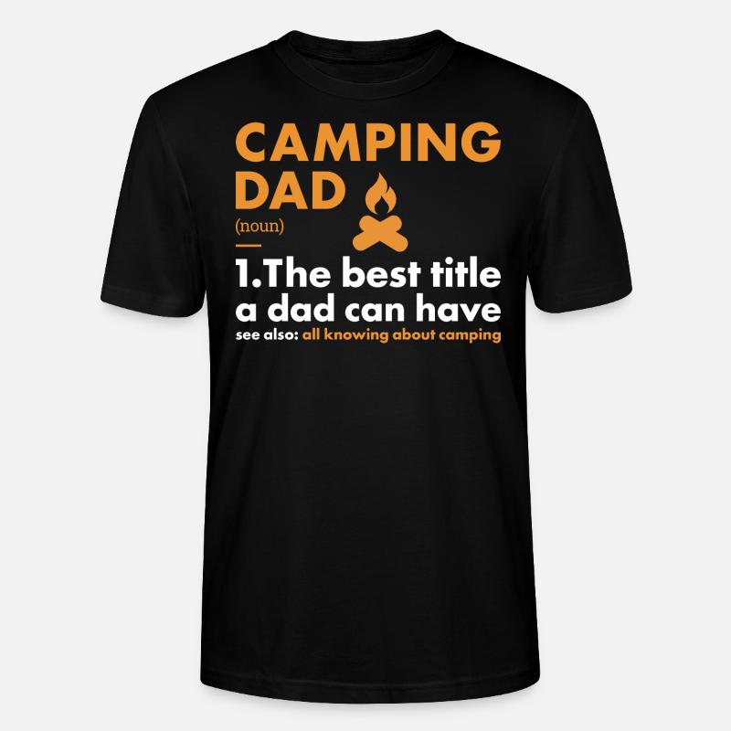Camper Papa Définition Camping - T-shirt bio CRAFTER Stanley Stella Unisexe - noir