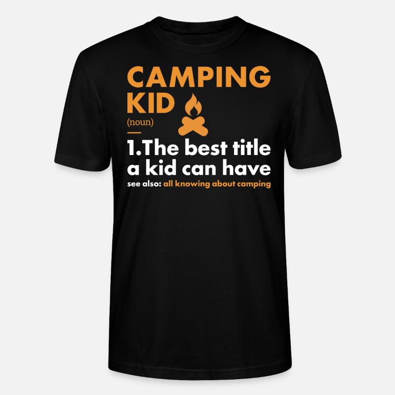 Camper Kid Définition Camping - T-shirt bio CRAFTER Stanley Stella Unisexe - noir
