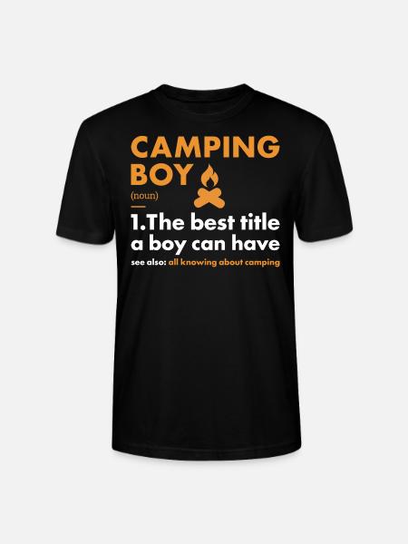 Camper Boy Définition Camping - T-shirt bio CRAFTER Stanley Stella Unisexe - noir