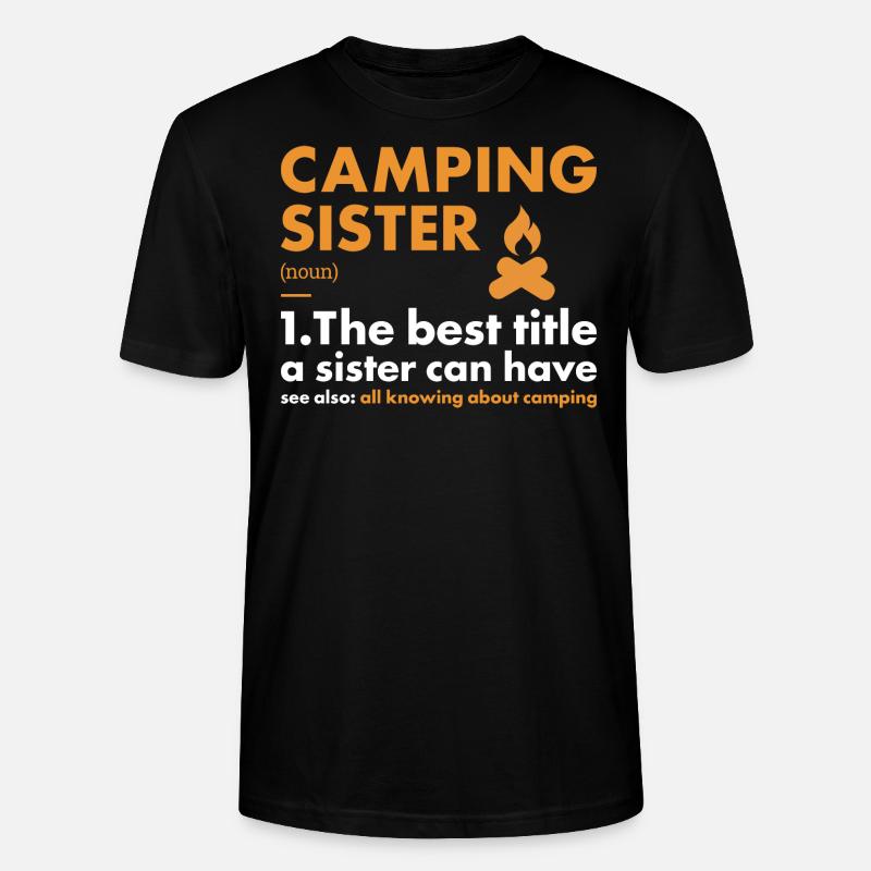 Camper Sister Definition Camping - Stanley/Stella Unisex Bio-T-Shirt CRAFTER - Schwarz